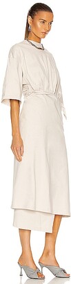 Balenciaga Short Sleeve Body Wrap Dress in Grey - ShopStyle